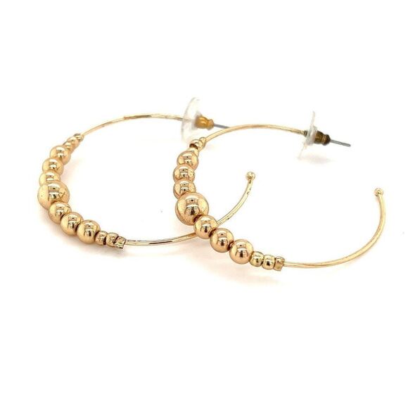 Beaded Hoops  - Picture 3 of 4